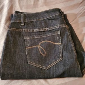 Avenue jeans in washed black, boot cut, size 16 tall. Brand new, never worn.